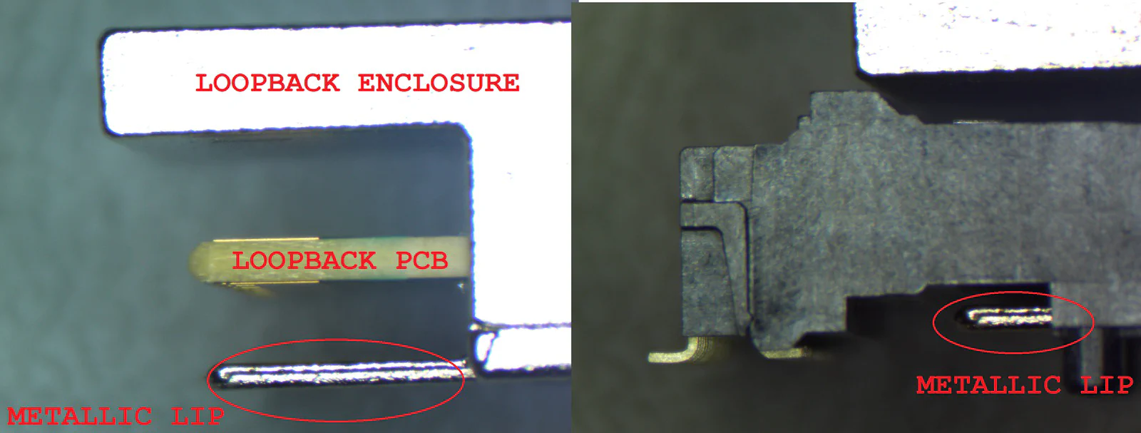 Metallic lip on the QSFP28 modules