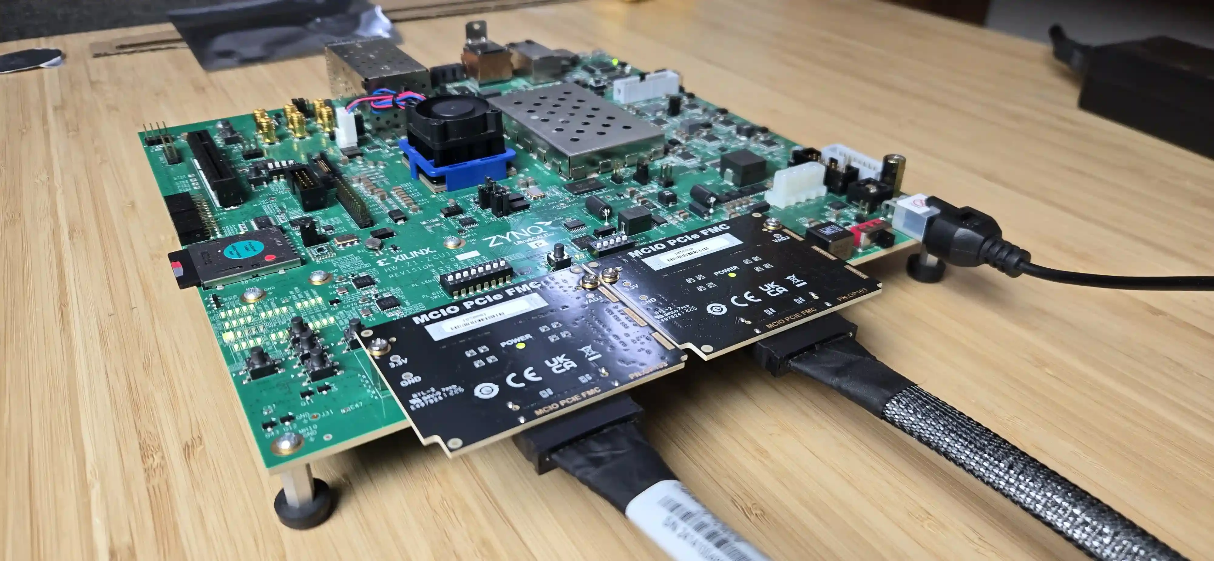 MCIO PCIe FMC production test