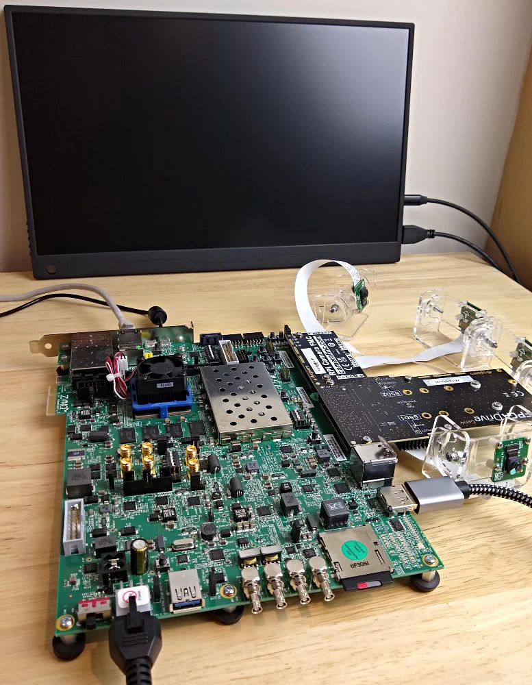 ZCU106, Hailo-8 and RPi Camera FMC setup