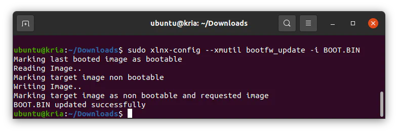 Update Kria boot firmware